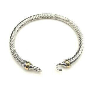 David Yurman 5mm Hook Buckle Classic Sterling Silver Bracelet QDW-2037